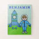 Suche nach rakete puzzle Boy