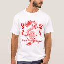 Suche nach jahr des drachen tshirts Rot
