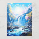 Suche nach der wasserfall postkarten Fantasie