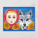 Suche nach roter wolf postkarten Wald