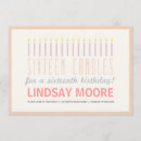 Suche nach 16 kerzen einladungen Süß