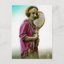 Suche nach vintage tennis postkarten Frau