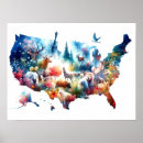 Suche nach usa karte poster Künstlerisch