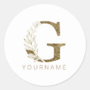 Suche nach g monogram aufkleber Elegant