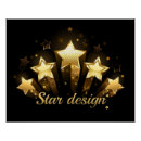 Suche nach goldener stern poster Schwarz