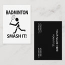 Suche nach badminton visitenkarten Sport