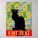 Suche nach katze abstrakt poster Schwarz