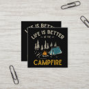 Suche nach lagerfeuer visitenkarten Camping
