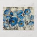 Suche nach aqua mit blumen postkarten Blau