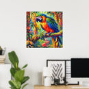 Suche nach blaue papageien poster Grün