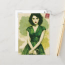 Suche nach grünes kleid postkarten Frau