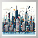 Suche nach skyline silhouette poster Gebäude