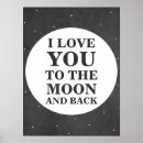 Suche nach liebe zum mond poster Vintag