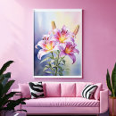 Suche nach rosa lilie poster Für sie