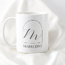 Suche nach monogramm m tassen Schwarz und weiß