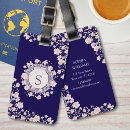 Suche nach rosa blumenmuster gepäckanhänger Monogramm