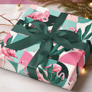Suche nach rosa flamingo geschenkpapier Rosa grün weiß
