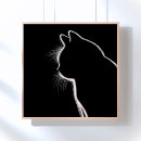 Suche nach silhouetten der schwarzen katze poster Dunkel
