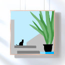 Suche nach moderne katze poster Blau