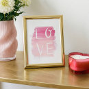 Suche nach rosa herzen poster Minimalistisch