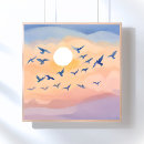 Suche nach vogel im flug poster Malerei