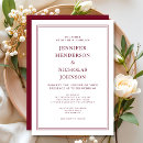 Suche nach burgundy wedding einladungen Formell