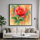 Suche nach aquarell blumen malerei poster Rosa