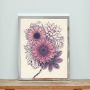 Suche nach rosa und lila blumen poster Wohngestaltung