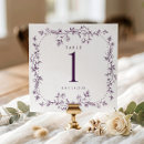 Suche nach lila blumen tischkarten Hochzeitstischnummern