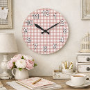 Suche nach rosa gingham wanduhren Kariert