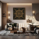 Suche nach goldene mandala poster Schwarz