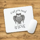 Suche nach eulen liebe mousepads Herz