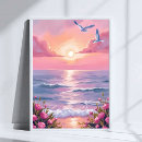 Suche nach rosa sonnenuntergang poster Strand