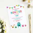 Suche nach niedliche monster einladungen Kinder geburtstagsparty