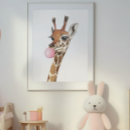 Suche nach giraffe kinderzimmer poster Aquarell