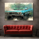 Suche nach blaues auto poster Für ihn