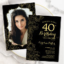 Suche nach foto party einladungen Schwarz und gold