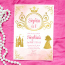 Suche nach prinzessin geburtstag einladungen Rosa und gold