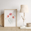 Suche nach red poppies poster Aquarell