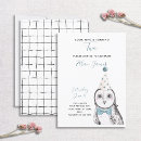 Suche nach blaue eule einladungen Baby boy