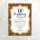 Suche nach leopard 16 geburtstag einladungen Glitzer