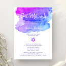 Suche nach blaues bar mitzvah einladungen Lila