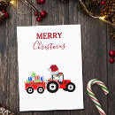 Suche nach roter traktor postkarten Weihnachten