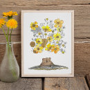 Suche nach helle blumen poster Gelb