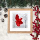 Suche nach vogel im winter poster Aquarell