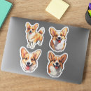Suche nach corgi aufkleber Hund
