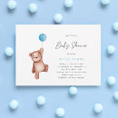 Suche nach teddy bear shower baby einladungen Junge