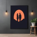 Suche nach paar silhouette poster Für sie