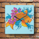 Suche nach japanische fische wanduhren Koi