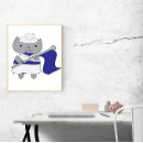 Suche nach blaue katze poster Kitty